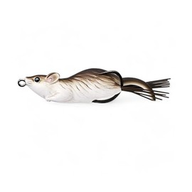 Mouse Topwater Lure Hollow Body 1Oz Brown White Fishing Lures Bass Jigging Bait Jig Lure Weedless Soft Plastic Swimbait Accessories Freshwater