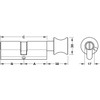 JUVA Profile Knob Cylinder Toilet Lock Cylinder 30/30 - Econo
