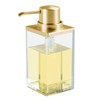 mDesign Rectangle Plastic Refillable Liquid Soap Dispenser Pump Bottle for