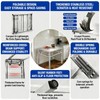 Portable Stainless Steel Metal Folding Table 31.5"x31.5" No-Assembly