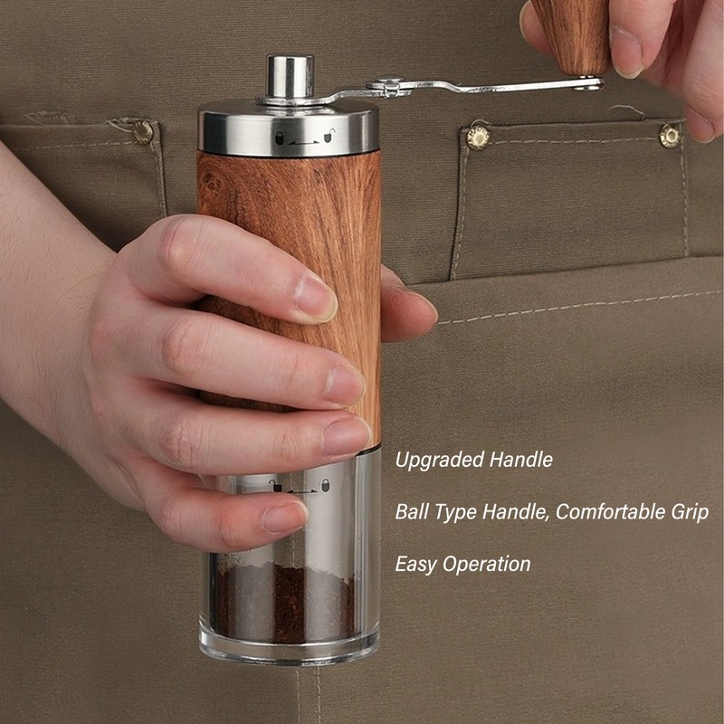 Manual Coffee Grinder Stainless Steel Adjustable Grind Size Detachable Manual
