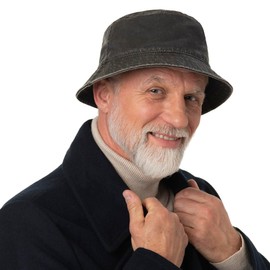 Stetson Bucket Hat - Vintage Look - Fabric Hat with Ear Protection - UV Protection 80 - Men - Autumn/Winter, brown