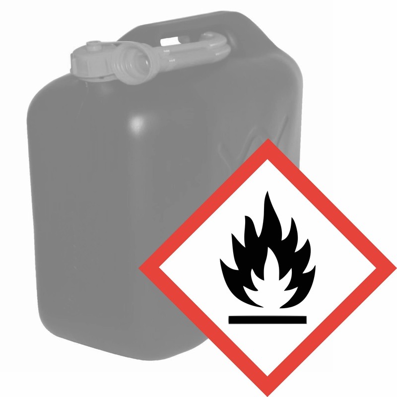 GHS02 Hazardous Substance Sticker (Light) (High) Flammable I 20 x