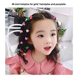 Mini Pinzas para El Pelo, 40 Mini Garras de Cabello Estrella Ligeros y Brillantes Colores Lindos y Encantadores de Peinado Pequeños Horquillas Mini Pinzas Para El Pelo, Color Caramelo Pequeñas Clips
