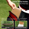 Femlotank Leather Golf Scorecard Holder Gold Club Bag Accessories Beige