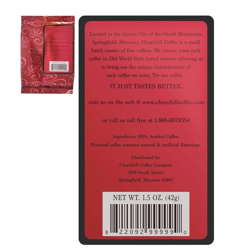 Churchill Coffee Southern Pecan 10 Portioned Packs -1.5 oz each