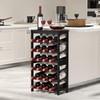 MOGELAFOO 6 Tier Bamboo Wine Rack Freestanding Floor, 24 Bottles
