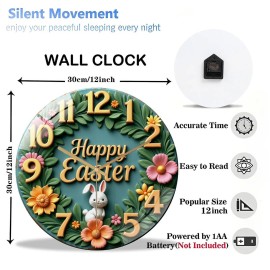 12 Inch Round Wall Clock that Helps Organize Your Day with Clear, Elegant Readabilitysheet size: 12 in, color: White