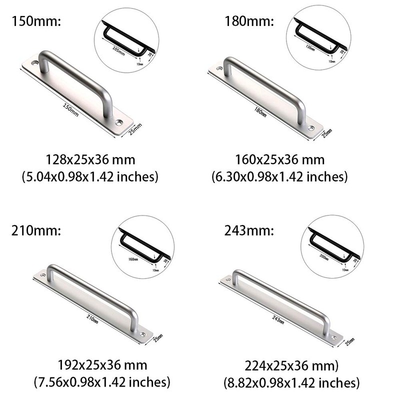 MOVKZACV Aluminium Alloy Door Pull Handle Silver,Internal Door Handle for