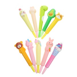 Operitacx 4sets Cartoon Decompression Pen Pens Fidget Gel Brush Student Supply Students Supply Fun Pen for Kindergarten Lovely Pen Gel Pen Students Award Student Award Writing Pen 10pcs*4