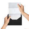 50 Packs of A7 Envelopes for Invitation, Black 5x7 Envelopes