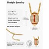 Sparkle CZ Gold Soccer Necklace 18K Gold Plated American Football