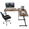 SEGAWE 58" L-Shaped Computer Desk Reversible MDF Corner Gaming Desk