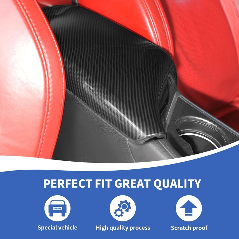 RAZPOY Center Console Cover Armrest Pad Compatible with Dodge Challenger