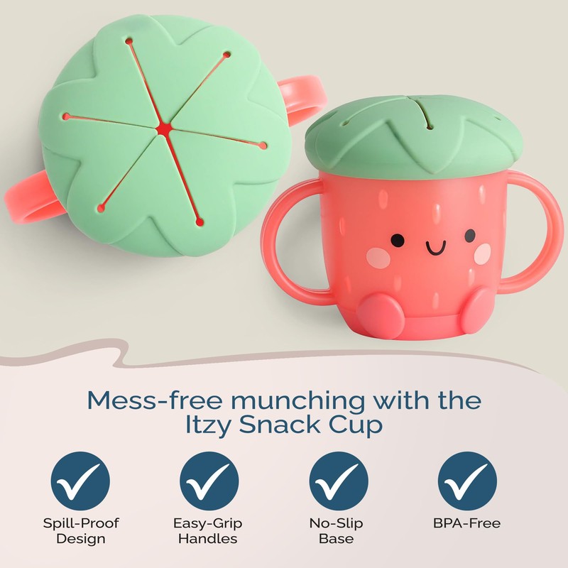 Itzy Ritzy Toddler Snack Cup - Spill-Proof Snack Cup for