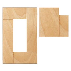 sugatune工業 Switch Wallplate, Premium Wood Sq Series Natural Wood (meziro Hippo) PXP – WS01 – MK