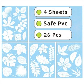 26PCS Leaf Window Bird Decals for Birds Strikes - Anti-Collision Window Clings to Prevent Bird Strikes Static Cling Window Decal