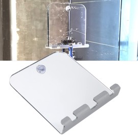 Espejo de Baño Inastillable sin Niebla con Gancho, Material ABS Duradero, Anticaída, Antivaho, Diseño que Ahorra Espacio, Espejo de Mano