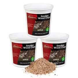 Camerons All Natural Extra Fine Apple BBQ Wood Chips (3 Pints, 0.473L ea)- Kiln Dried Wood Sawdust Shavings for Cocktail Smoking Guns, Stovetop Smokers, Smoke Boxes - Value Pack Barbecue Grilling Gift