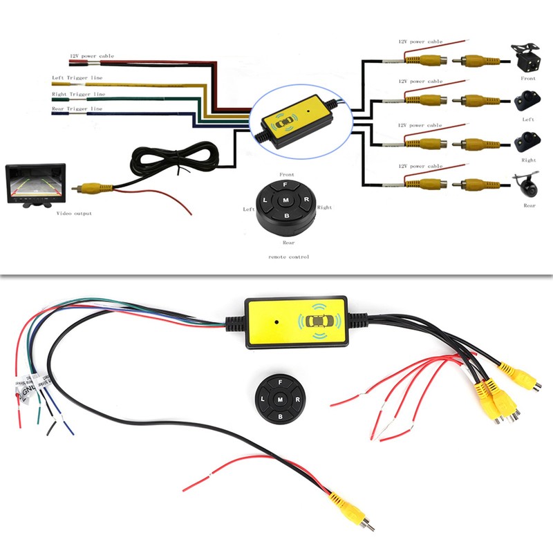 Intelligent Car Video Switcher Converter 4 Input 1 Output Switch