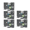 5 Pcs Label Maker Tape Black On White 12mm Width