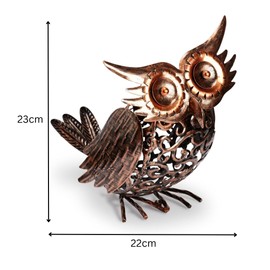 Smart Garden Metal Scroll Owl Solar Light