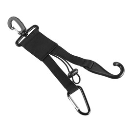 Sarini 3 in 1 Baseball Softball Gear Hanger Bat Glove Holder Helmet Hook Fence Hook for Sports Camping Organizes Badminton Gear Tool 28cm Black