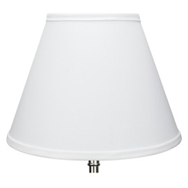 FenchelShades.com Lampshade 6" Top Diameter x 12" Bottom Diameter x 9" Slant Height with Washer (Spider) Attachment for Lamps with a Harp (Linen White)