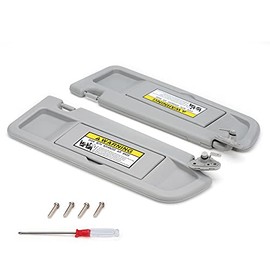 Driver/Left & Passenger/Right Side Sun Visor 83230-SNA-A01ZA/83280-SNA-A01ZA Compatible with Honda Civic EX LX Sedan SI Coupe 2006 - 2011 Sun Visor Assembly (Driver/Left & Passenger/Right, Atlas Gray)