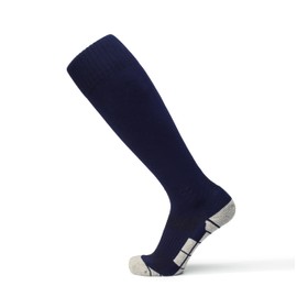 AK SOK Two Pairs of Football Socks,Soccer Socks,Knee High Socks for Boys & Men (CA/US, Alpha, Large, Regular, Regular, Navy blue)