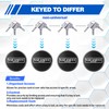 NAKANEKO 4 Pack Puck Lock Padlock Without Keyed Alike Hidden