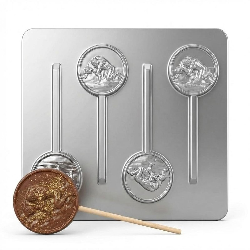 Wrestler Wrestling Lollipop Chocolate Candy Mold 3366