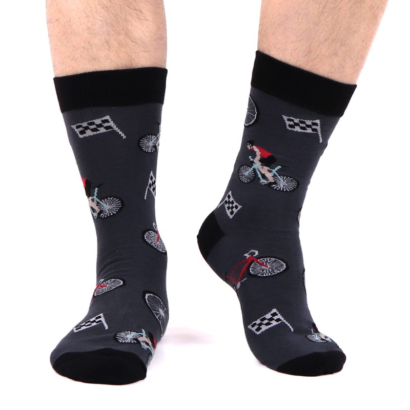 WeciBor 5 Pairs Men's Funny Colourful Casual Novelty Combed Cotton