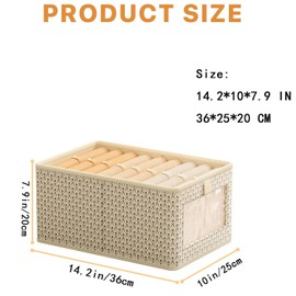 2 Pack Wardrobe Closet Organizer with Visual Window, Stackable Clothing Bins, Storage Containers for Organizing Clothing, Jeans, Toys, Books, Shelves, Closet Organizers , Large Storage Boxes Baskets