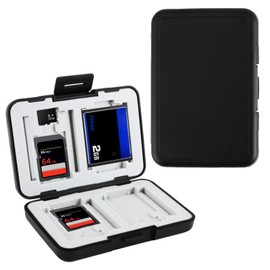 SD Card Holder Memory Card Case Water-Resistant Slim Holder Portable Dust-Proof Hard Micro Sd Card Carrying Box Organizer Keeper Protector Storage 4SD+4TF+4CF Cards Black