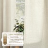 Pitalk Natural Linen Curtains 84 Inch Long for Living Dinning