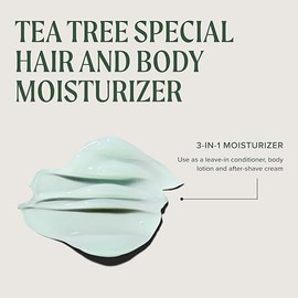Tea Tree Hair and Body Moisturizer Leave-In Conditioner, Body Lotion, After-Shave Cream, For All Hair + Skin Types