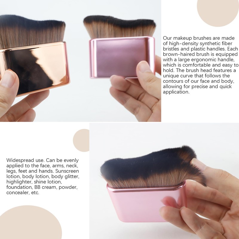2pcs Self Tanner Brush Body Makeup Brushes Liquid Foundation for
