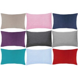 Flannelette Soft Pillow Cases Pair Only - 10 Colors Choice - Warm 100% Brushed Cotton Pillowcases Covers Size 50 x 75 cm (Latte)