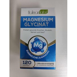 Magnesium Capsules Dietary Supplement with Glycinate - Pack of 120
