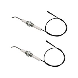 MENSI Electrodo de encendido eléctrico de 11.8 pulgadas de largo para estufa de gas, electrodo de encendido para encendedores piezoeléctricos, paquete de 2 con terminal redondo de 2.3 mm