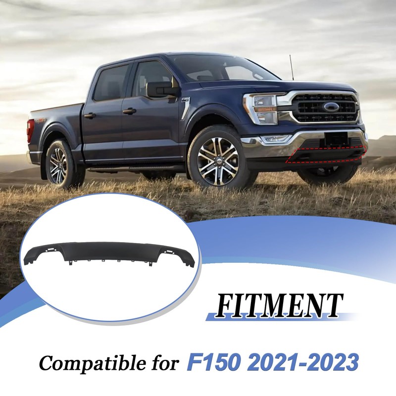 Matte Black Front Bumper Skid Plate Lower Valance for F150