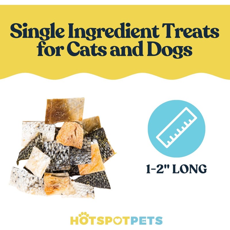 hotspot pets Freeze Dried Salmon Skin Chips for Cats &
