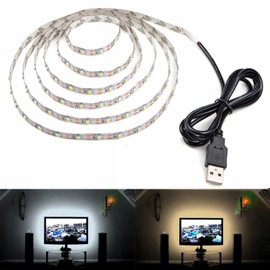 FOLGEMIR 0.5 m - 30 LEDs Strip, TV LED Backlight, 2835 White Strip for HDTV USB TV Lighting, Not Waterproof - IP20