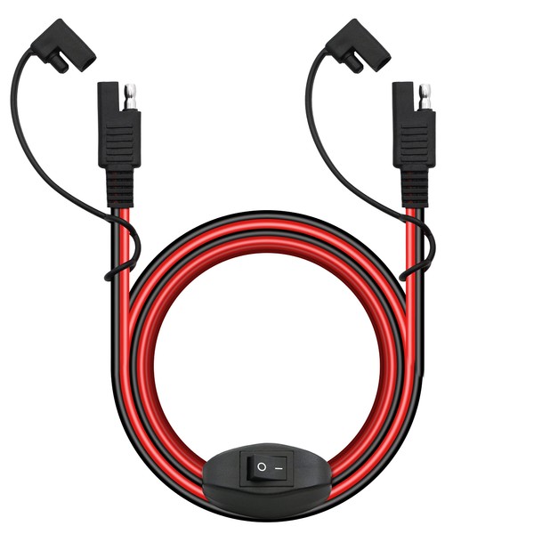 YACSEJAO 12V SAE to SAE Quick Release Adapter 16AWG SAE