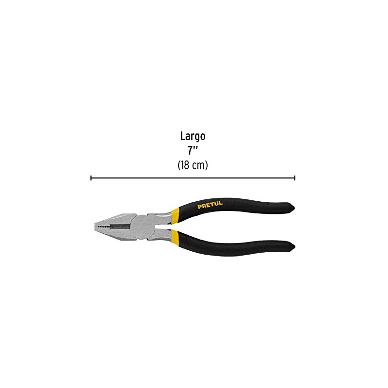Pretul PEL-7P, Pinza de electricista en acero al carbono, 7"