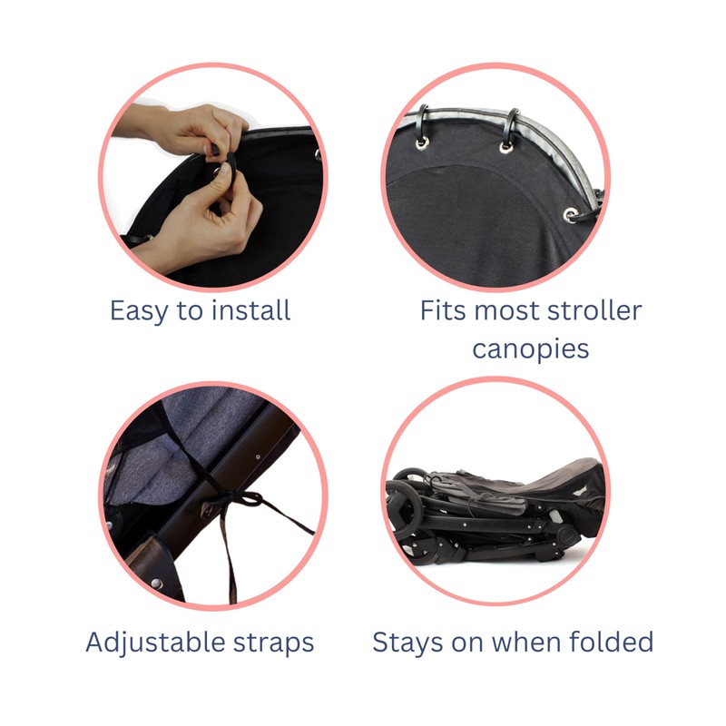 IntiMom Stroller Sun Shade - Universal UV Protection Cover for