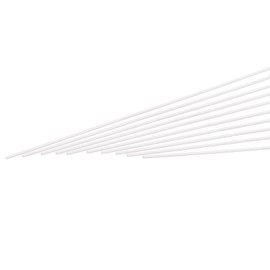 sourcing map Pack of 10 ABS plastic rods, round, solid white rod, 1 mm x 250 mm, for DIY model material, architectural model making, DIY sand table