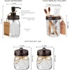 Mason Jar Bathroom Accessories Set (6PCS) Rustic Farmhouse Decor -