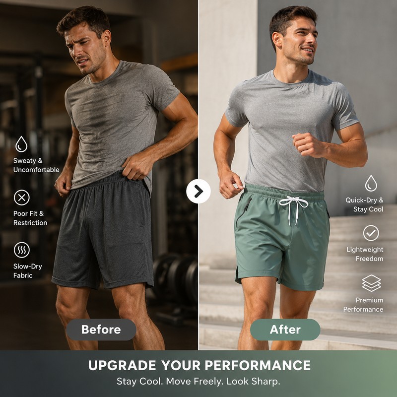 Men’s Quick-Dry Running Shorts for Training – Lightweight Athletic Shorts